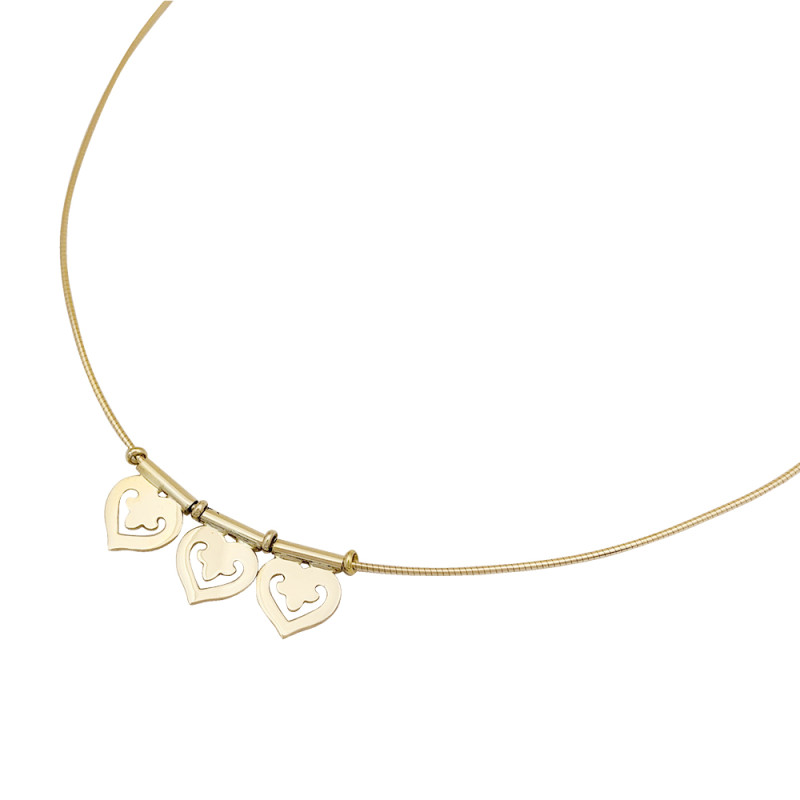 O.J. Perrin "Coeur Légende" necklace, yellow gold.