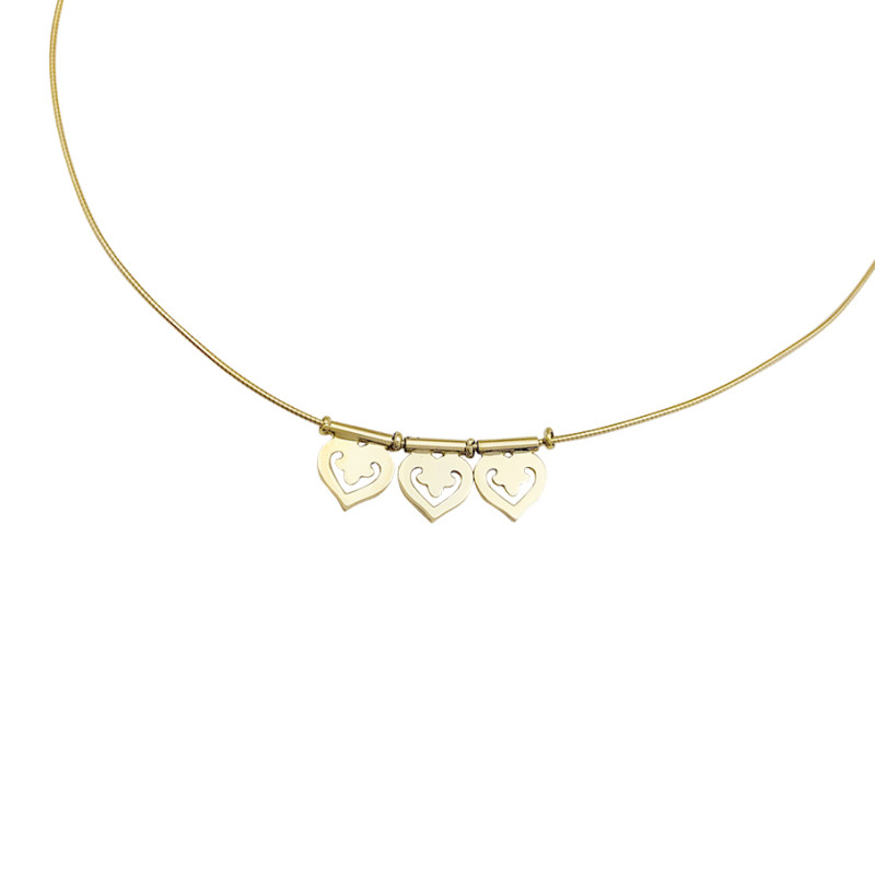 O.J. Perrin "Coeur Légende" necklace, yellow gold.