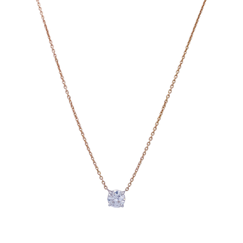 Collier solitaire diamant.