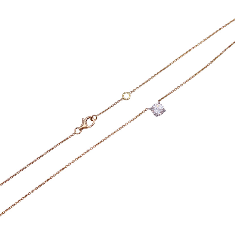 Collier solitaire diamant.