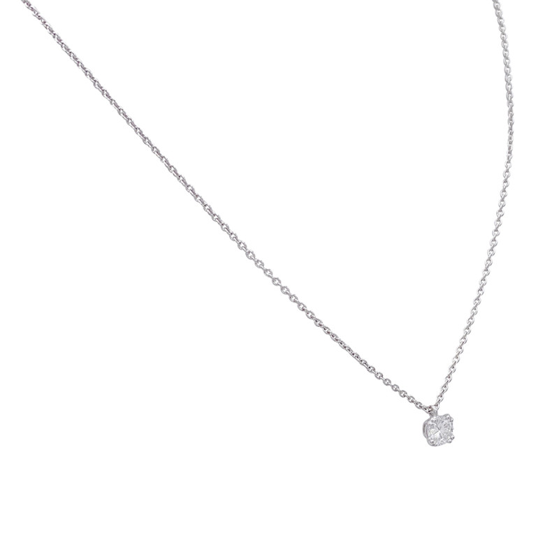 Collier solitaire diamant.