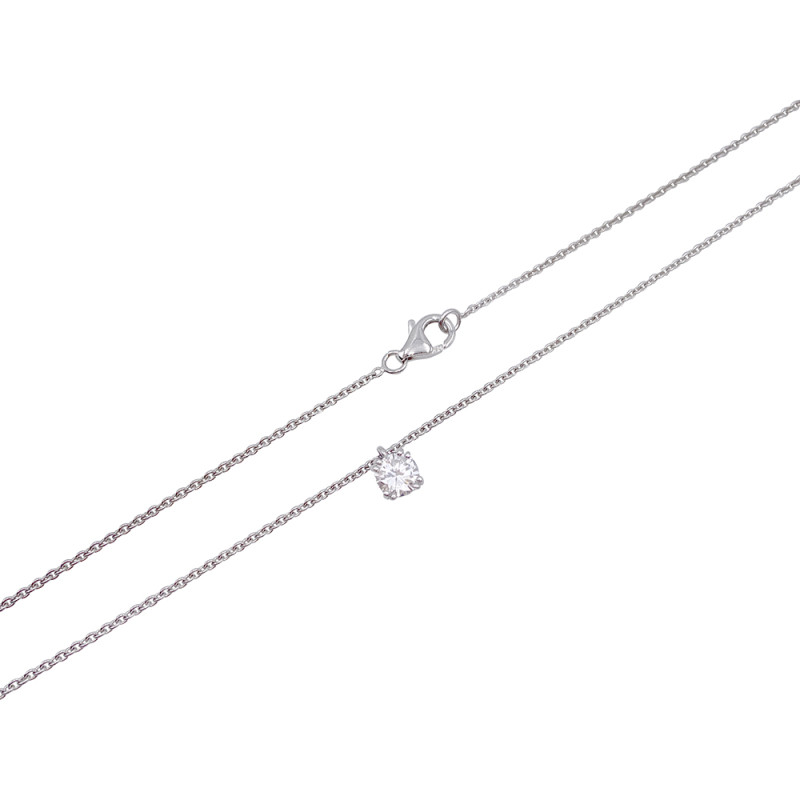 Collier solitaire diamant.