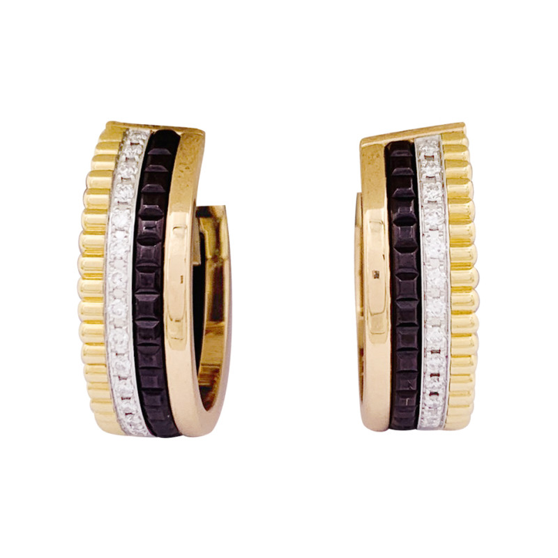 Boucheron golds, diamonds and PVD hoops, "Quatre Classique" collection.