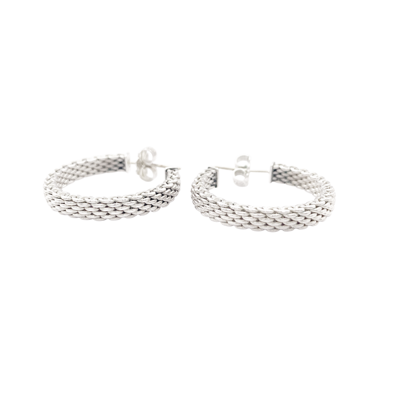 Tiffany & Co "Somerset" earrings, silver