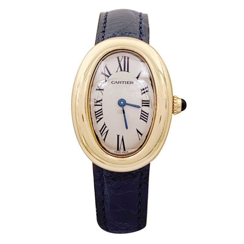 Cartier "Baignoire" watch, yellow gold.