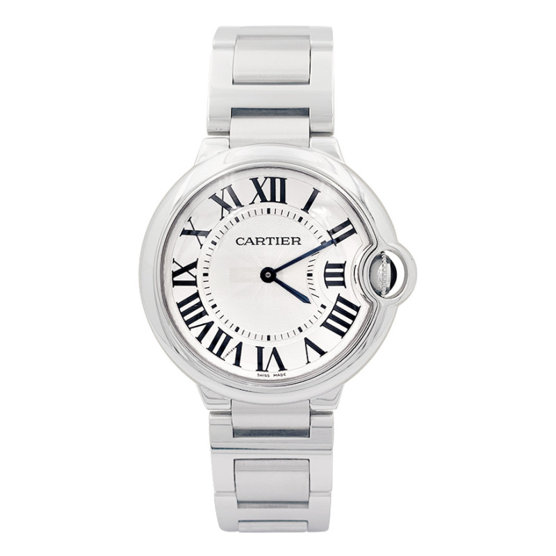 Cartier steel watch, "Ballon bleu" collection.