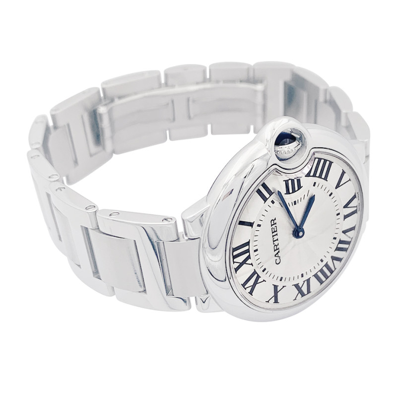 Cartier steel watch, "Ballon bleu" collection.