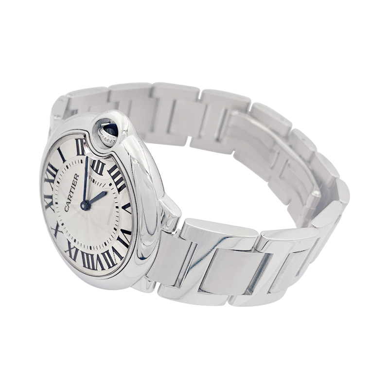 Cartier steel watch, "Ballon bleu" collection.