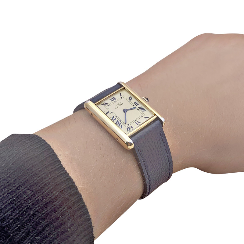 Cartier tank gold plated best sale