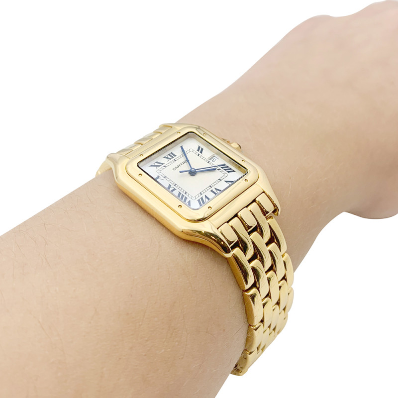 Montre Cartier ,"Panthère", or jaune.