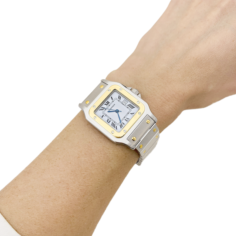 Cartier "Santos" watch gold, steel.