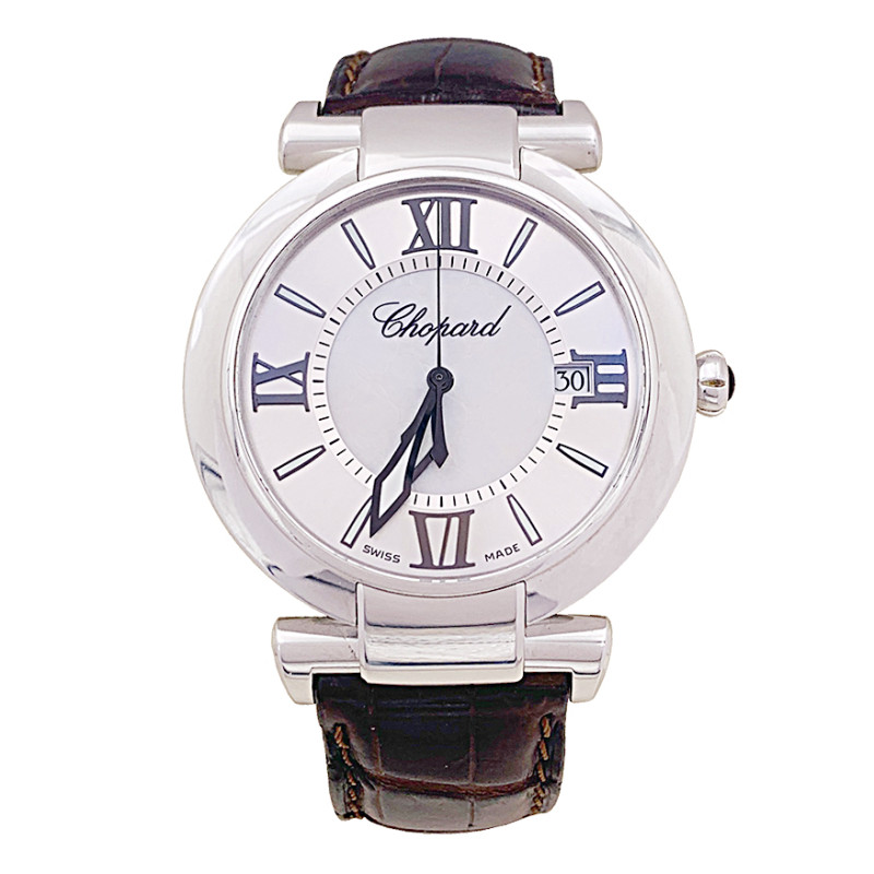 Chopard watch Imperiale steel mother of pearl leather