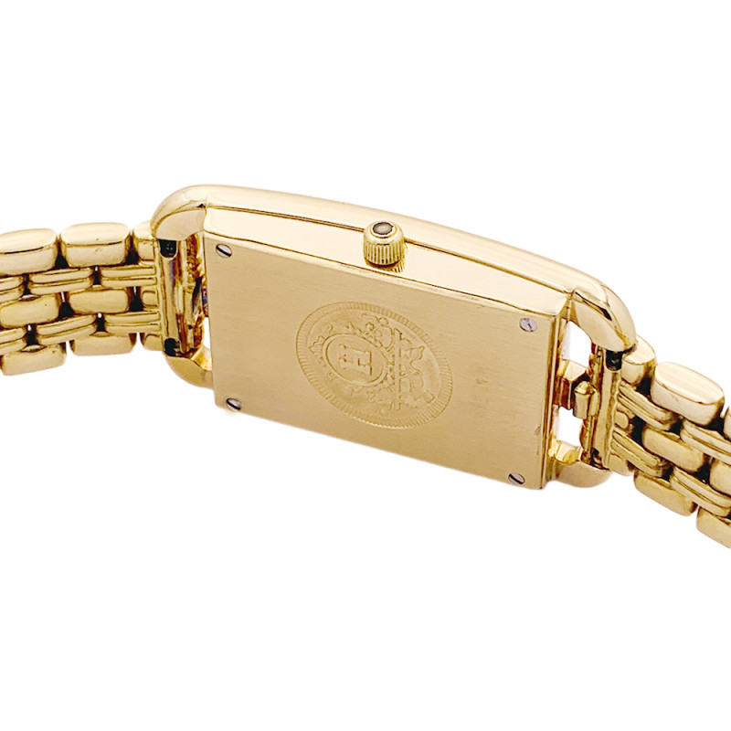 Hermès yellow gold watch, "Cape cod Nantucket" collection.