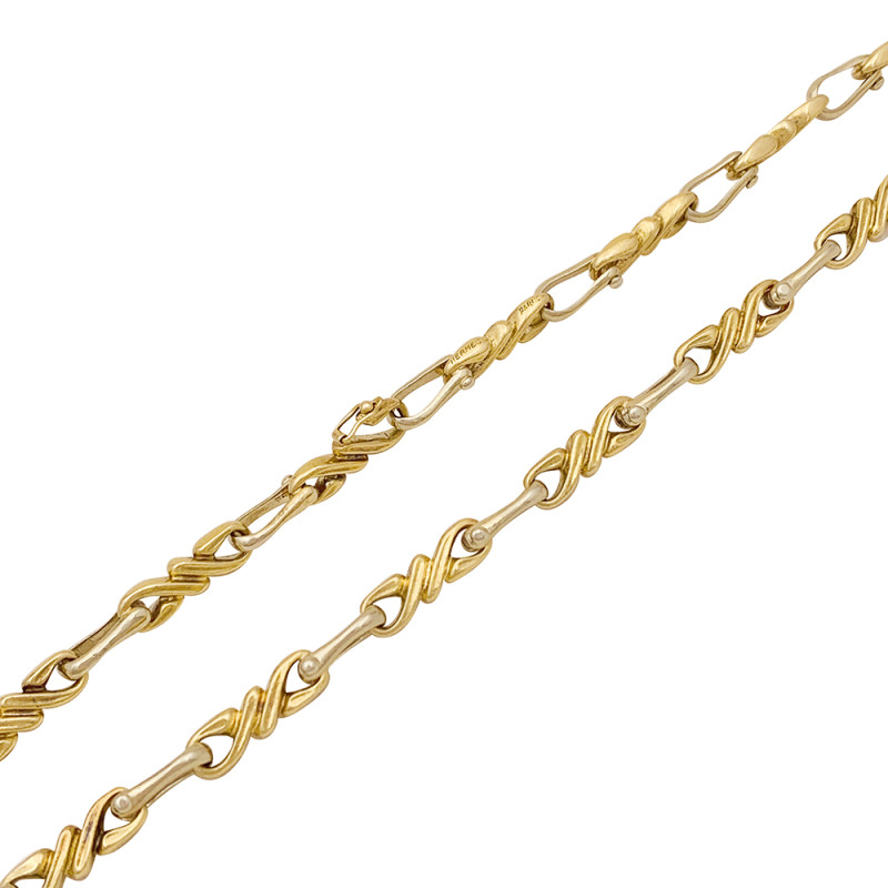 Hermès necklace and bracelet, gold.