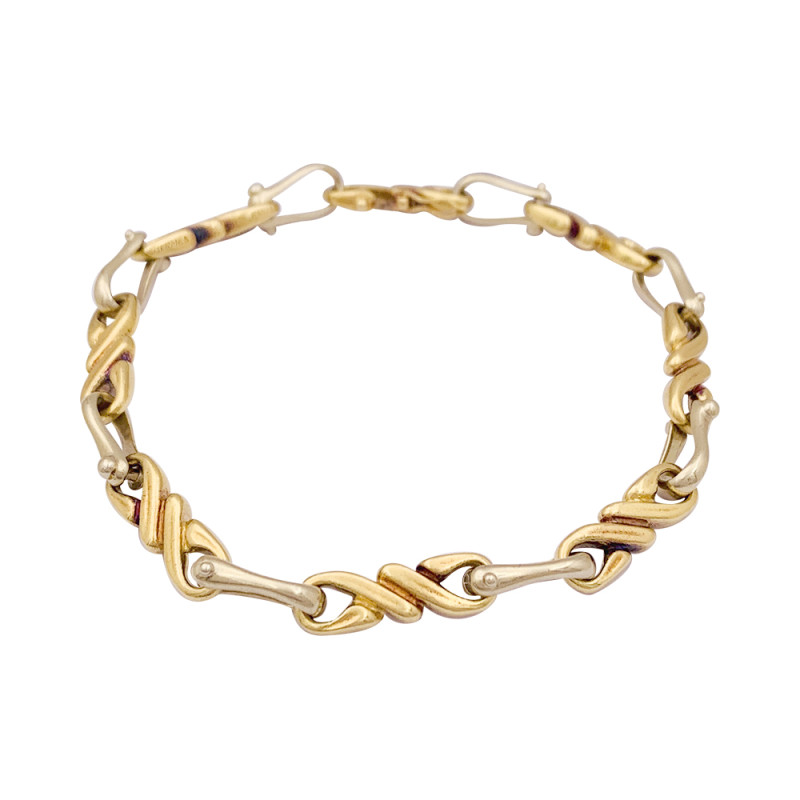 Hermès necklace and bracelet, gold.