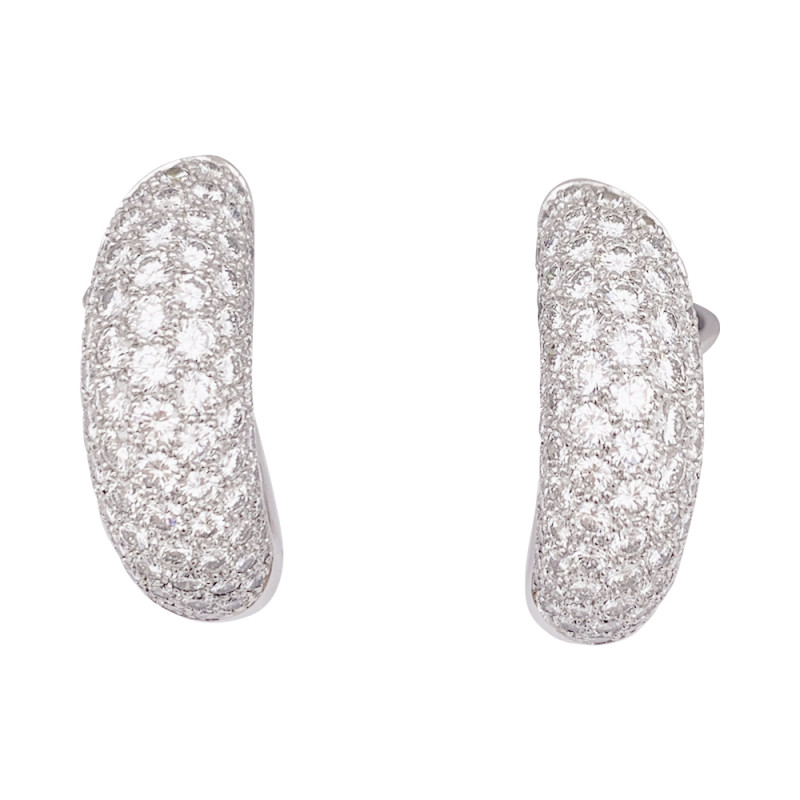 Chaumet earrings "Hommage à Venise" white gold, diamonds.