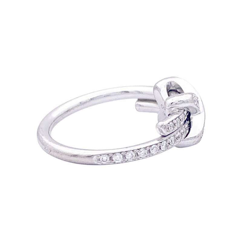 Chaumet white gold and diamonds ring "Jeux de Liens".