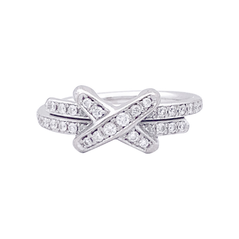 Chaumet white gold and diamonds ring "Jeux de Liens".