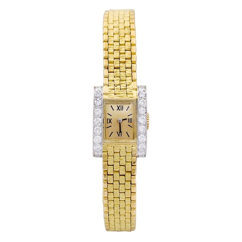 Andr Col gold platinum and diamonds vintage watch