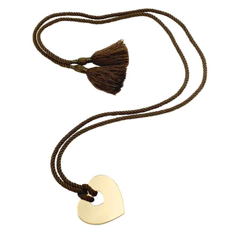 Poiray gold pendant, "Coeur Secret" collection.