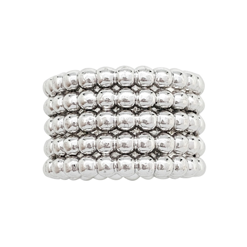 Van Cleef & Arpels white gold ring, "Perlée" collection.