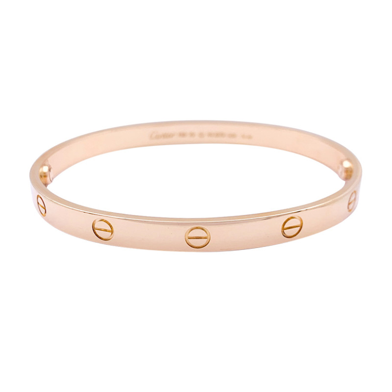 Cartier rose gold bracelet, "Love" collection.