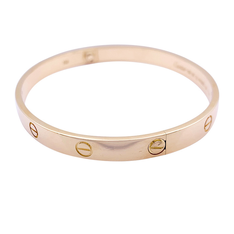 Cartier rose gold bracelet, "Love" collection.