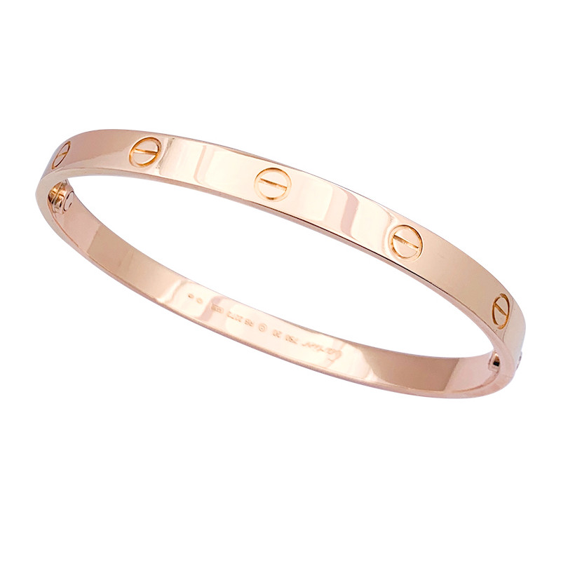 Cartier rose gold bracelet, "Love" collection.