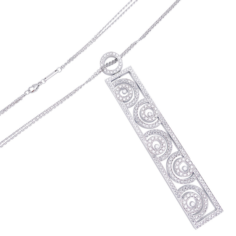 Collier Chopard, "Happy Spirit", en or blanc, diamants.