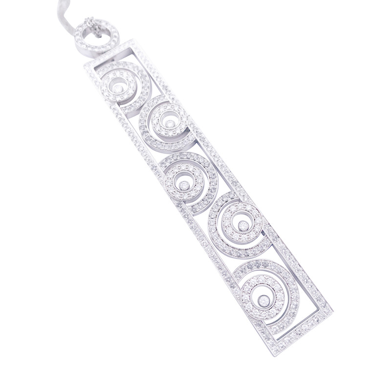 Collier Chopard, "Happy Spirit", en or blanc, diamants.