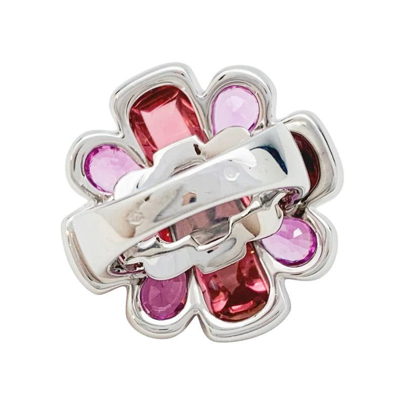 Chanel white gold, pearl and multi-gem ring, "San Marco" collection.