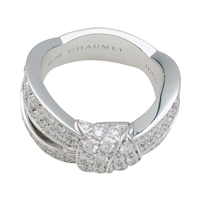 Chaumet Necklace, Ring, white gold and satin. ref.577141 - Joli Closet