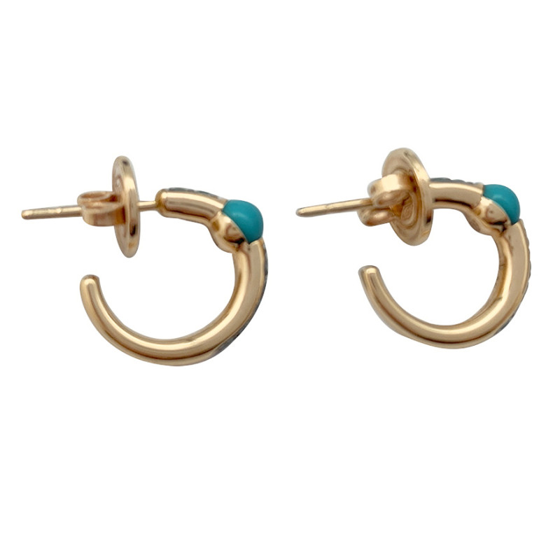 Pomellato gold earrings, "M'ama non M'ama" collection.