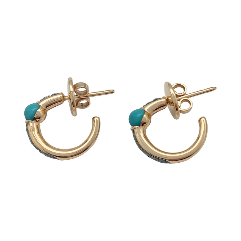 Pomellato gold earrings, "M'ama non M'ama" collection.