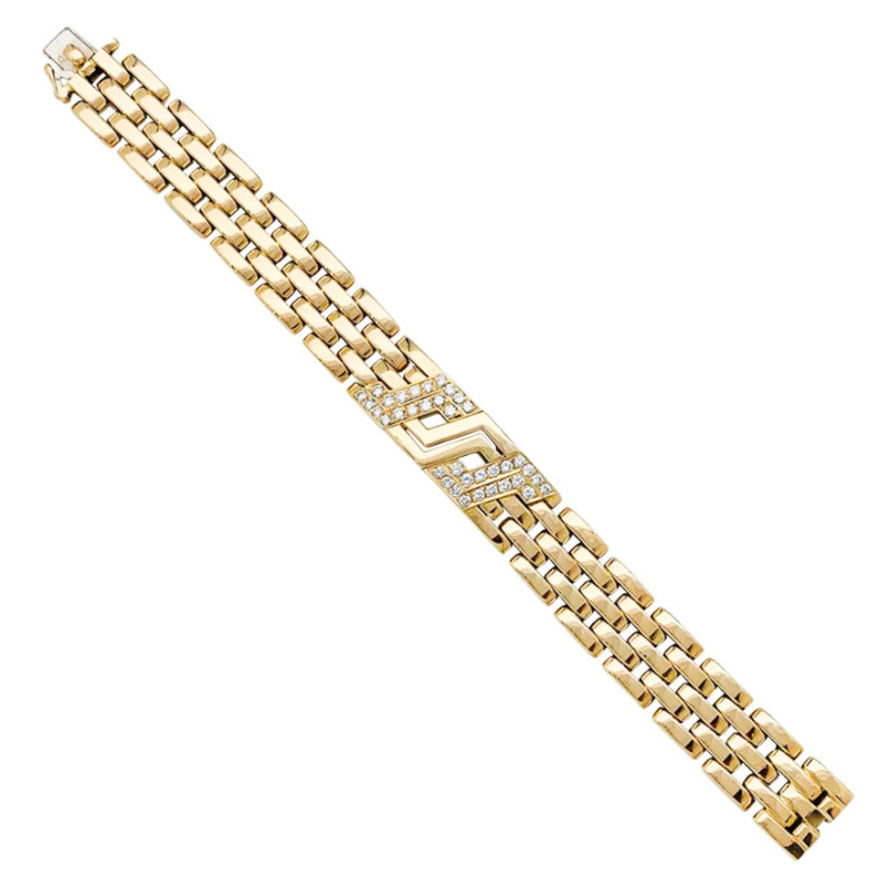 73079 - Cartier Gold French Panther Link Tank Bracelet – Durland Co