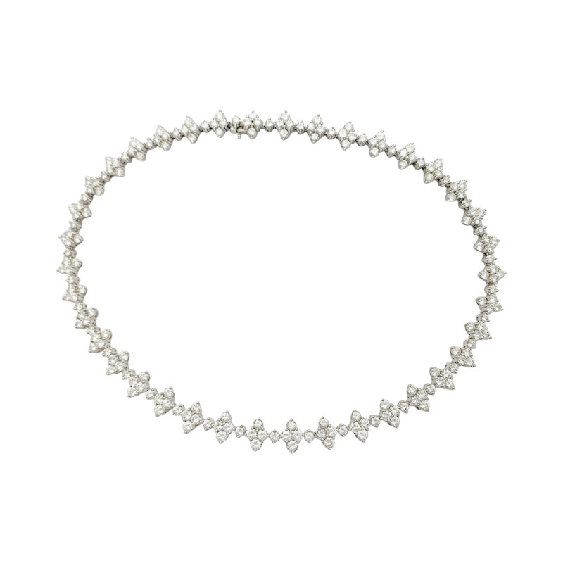 White gold diamonds necklace.