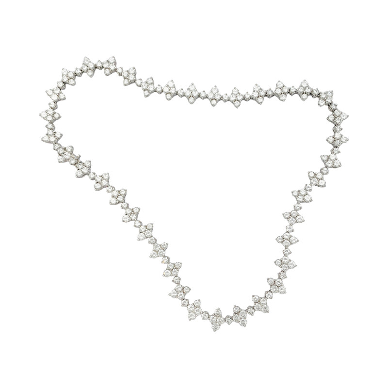 White gold diamonds necklace.