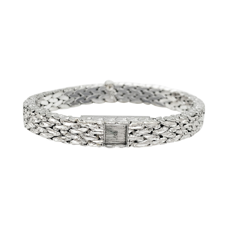 Bracelet Jonc BOUCHERON Facet in white gold